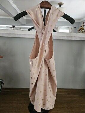 Women's Champagne and Gold Blouse Size Large.